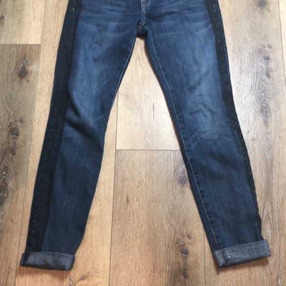 Current/Elliott Rolled Skinny Jeans w/Lace Detail - Picture 7 of 9